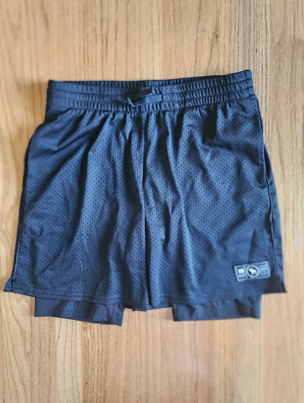 Abercrombie Kids YPB Boy's Black Activewear with Compression Lined Shorts Large